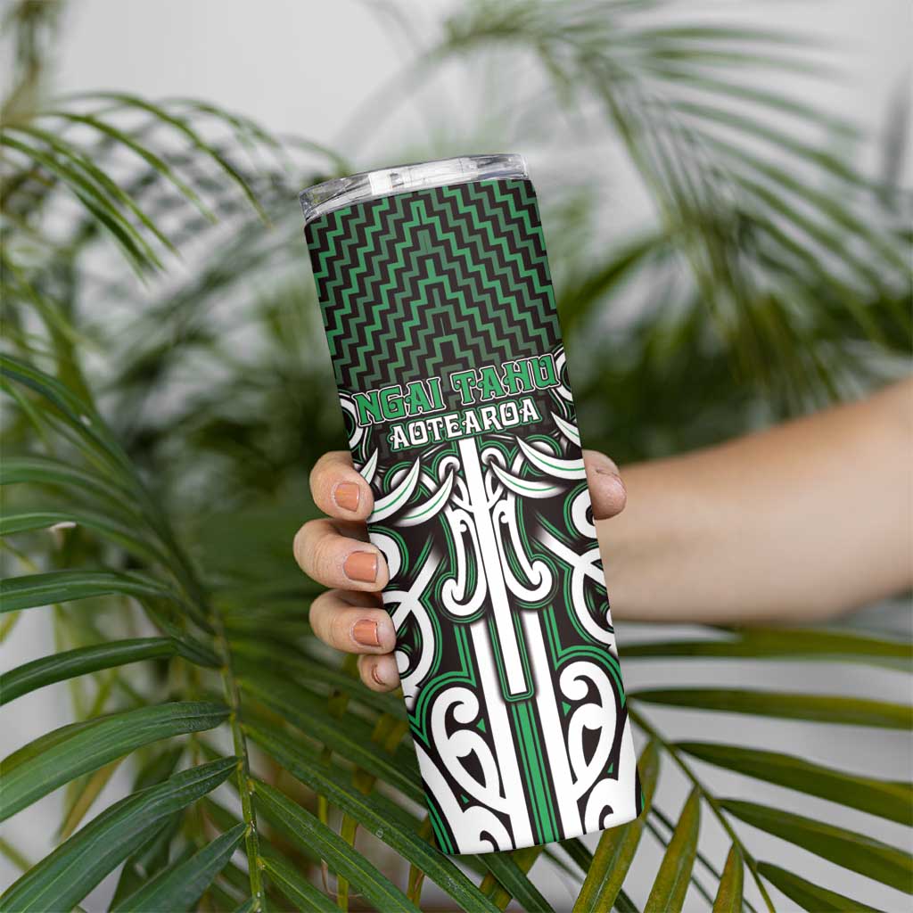 Custom Aotearoa Ngai Tahu Skinny Tumbler Maori Tribal Pattern Mix Poutama