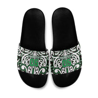 Custom Aotearoa Ngai Tahu Slide Sandals Maori Tribal Pattern Mix Poutama