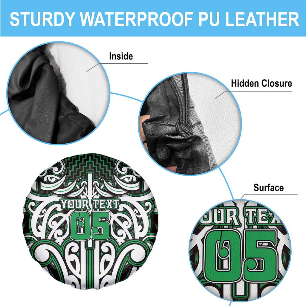 Custom Aotearoa Ngai Tahu Spare Tire Cover Maori Tribal Pattern Mix Poutama