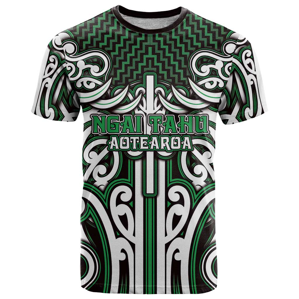 Custom Aotearoa Ngai Tahu T Shirt Maori Tribal Pattern Mix Poutama