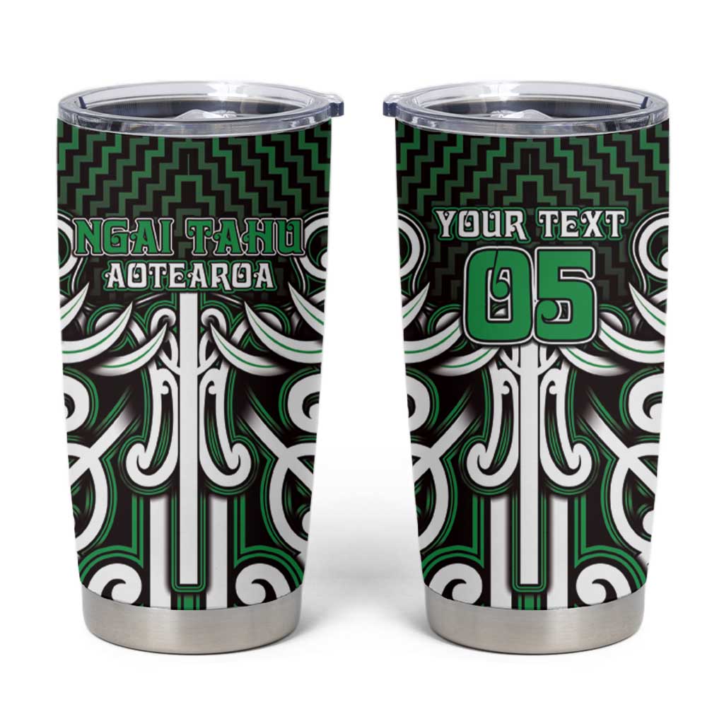 Custom Aotearoa Ngai Tahu Tumbler Cup Maori Tribal Pattern Mix Poutama