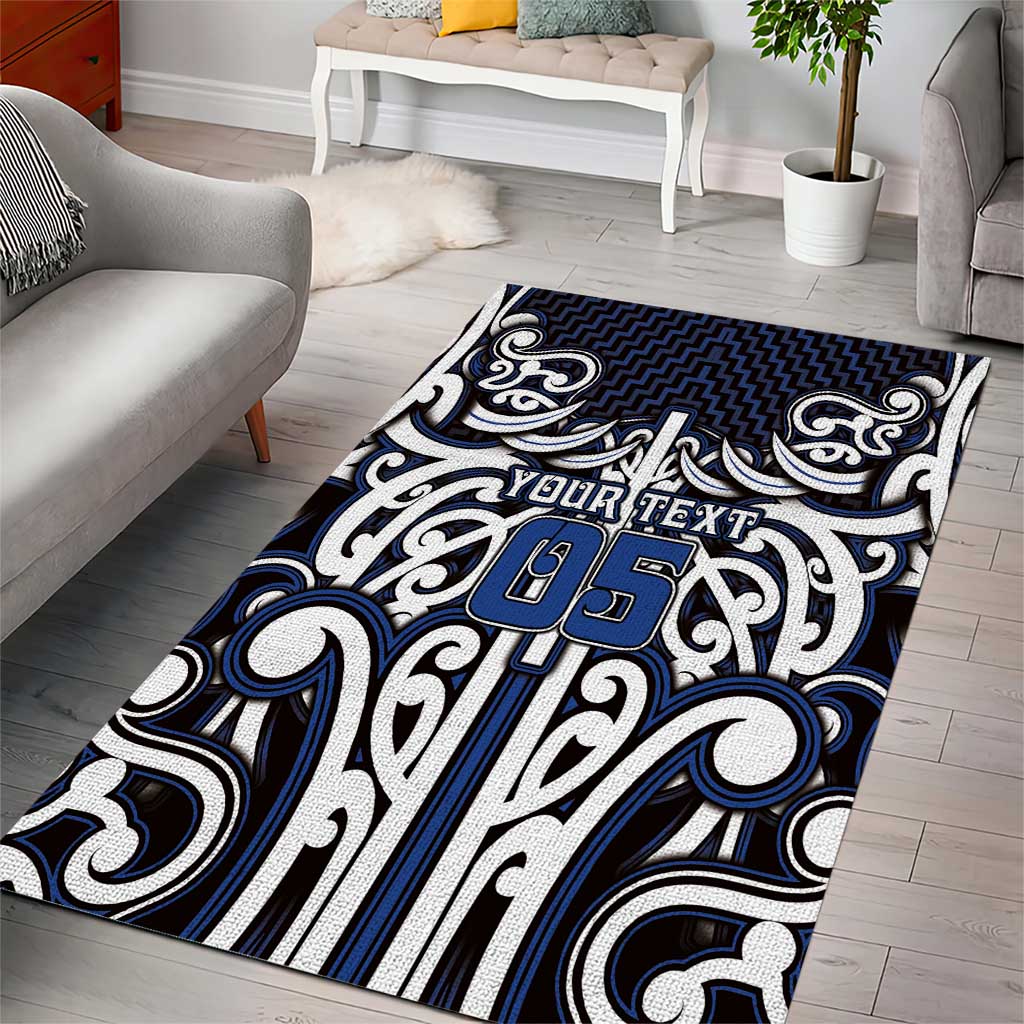 Custom Aotearoa Ngati Tuwharetoa Area Rug Maori Tribal Pattern Mix Poutama