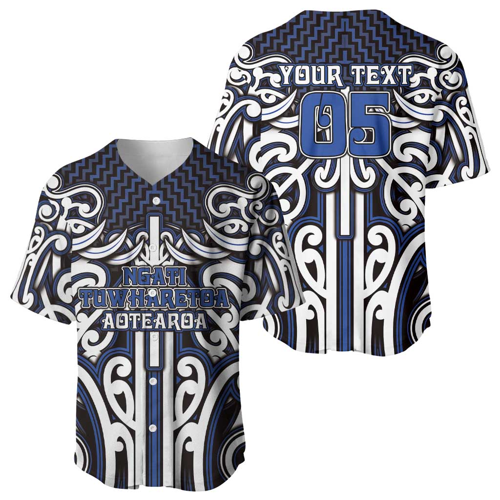 Custom Aotearoa Ngati Tuwharetoa Baseball Jersey Maori Tribal Pattern Mix Poutama