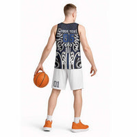Custom Aotearoa Ngati Tuwharetoa Basketball Jersey Maori Tribal Pattern Mix Poutama
