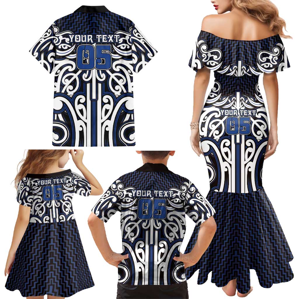 Custom Aotearoa Ngati Tuwharetoa Family Matching Mermaid Dress and Hawaiian Shirt Maori Tribal Pattern Mix Poutama LT05 - Polynesian Pride