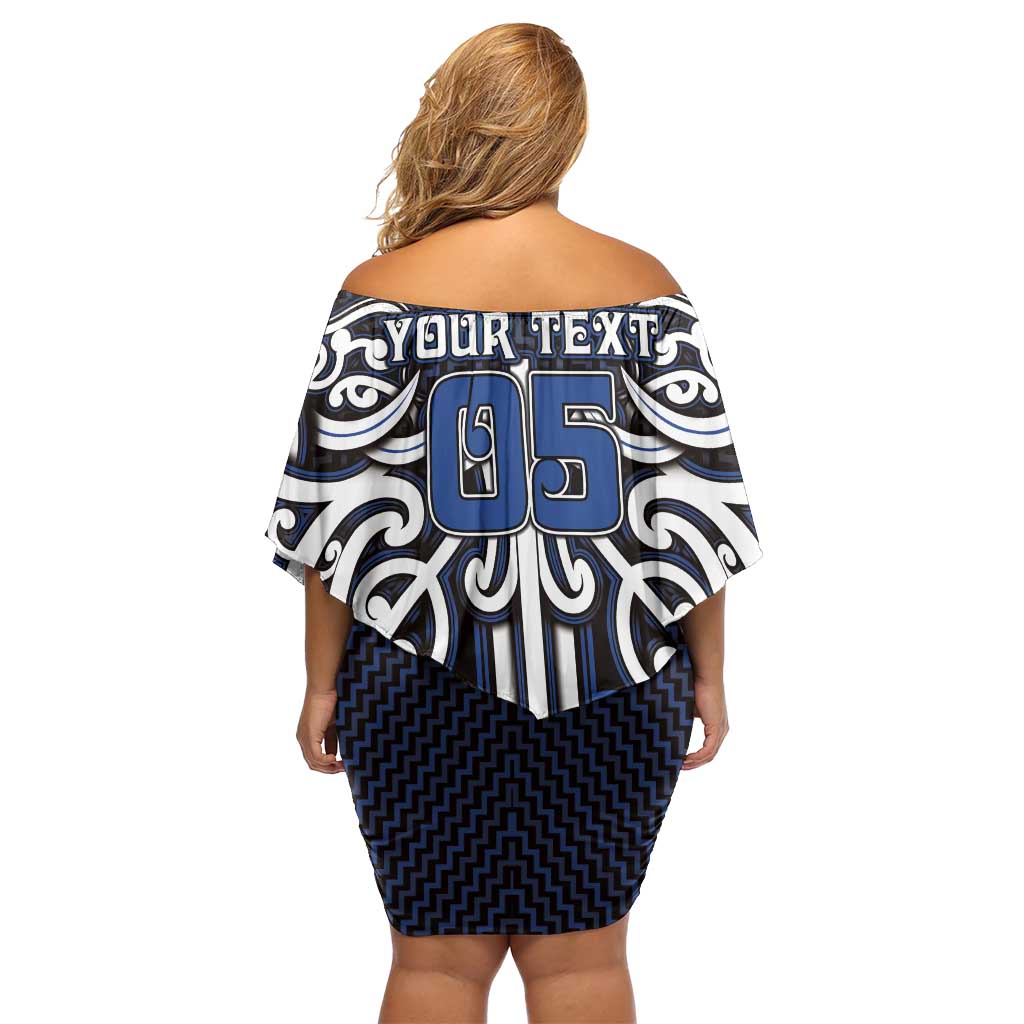 Custom Aotearoa Ngati Tuwharetoa Family Matching Off Shoulder Short Dress and Hawaiian Shirt Maori Tribal Pattern Mix Poutama LT05 - Polynesian Pride
