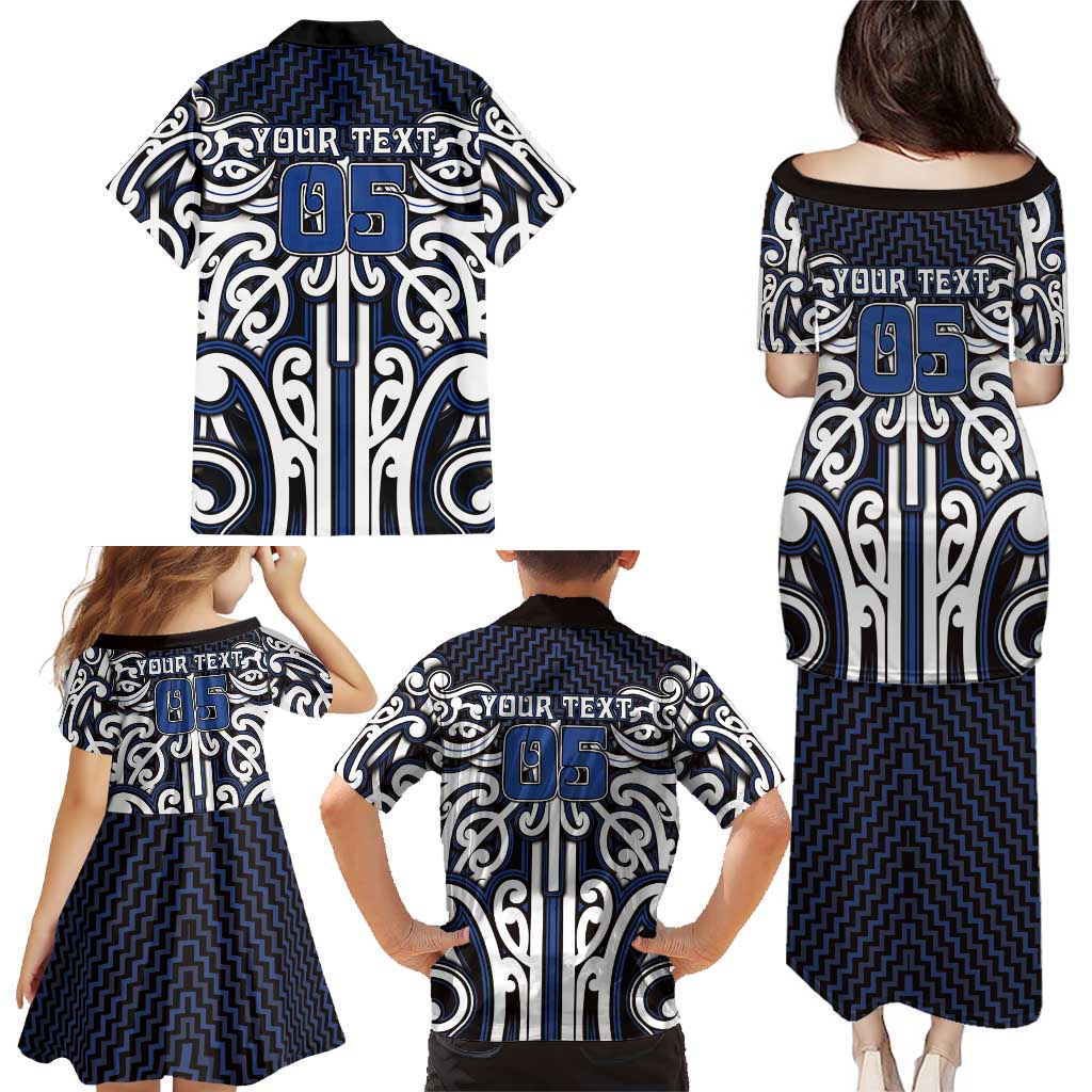 Custom Aotearoa Ngati Tuwharetoa Family Matching Puletasi and Hawaiian Shirt Maori Tribal Pattern Mix Poutama LT05 - Polynesian Pride