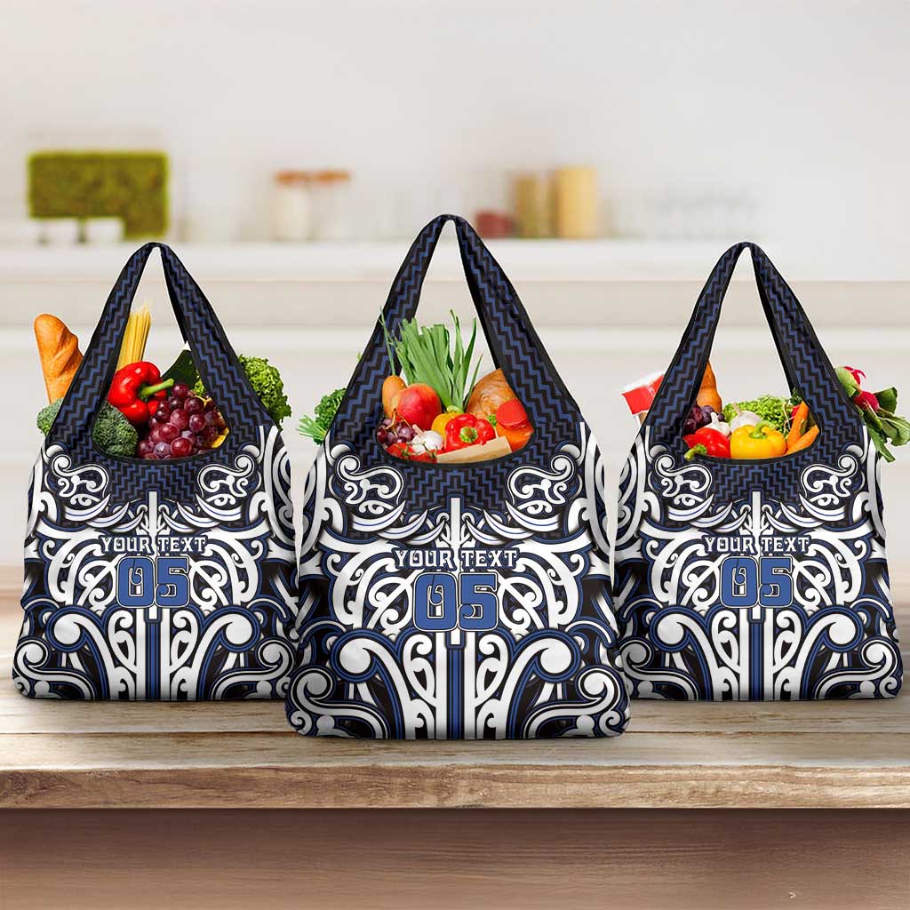Custom Aotearoa Ngati Tuwharetoa Grocery Bag Maori Tribal Pattern Mix Poutama