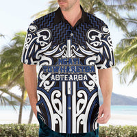 Custom Aotearoa Ngati Tuwharetoa Hawaiian Shirt Maori Tribal Pattern Mix Poutama