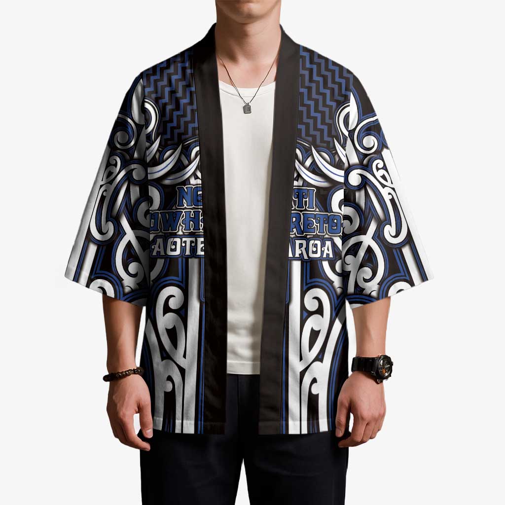 Custom Aotearoa Ngati Tuwharetoa Kimono Maori Tribal Pattern Mix Poutama