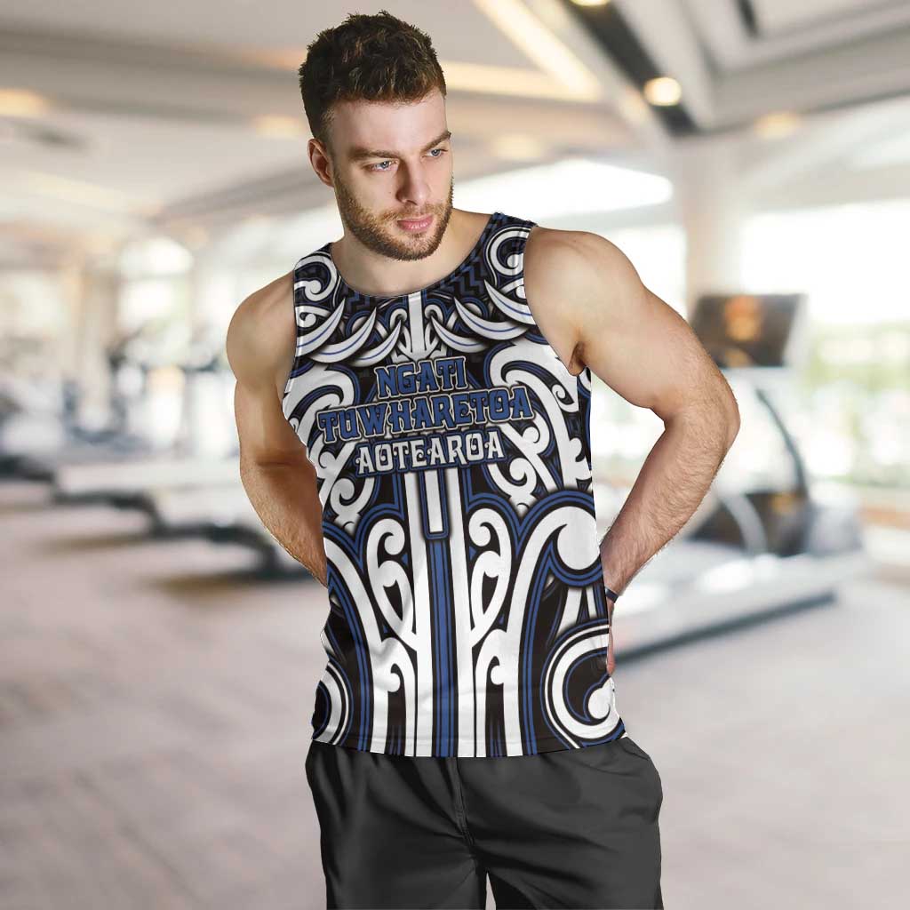Custom Aotearoa Ngati Tuwharetoa Men Tank Top Maori Tribal Pattern Mix Poutama