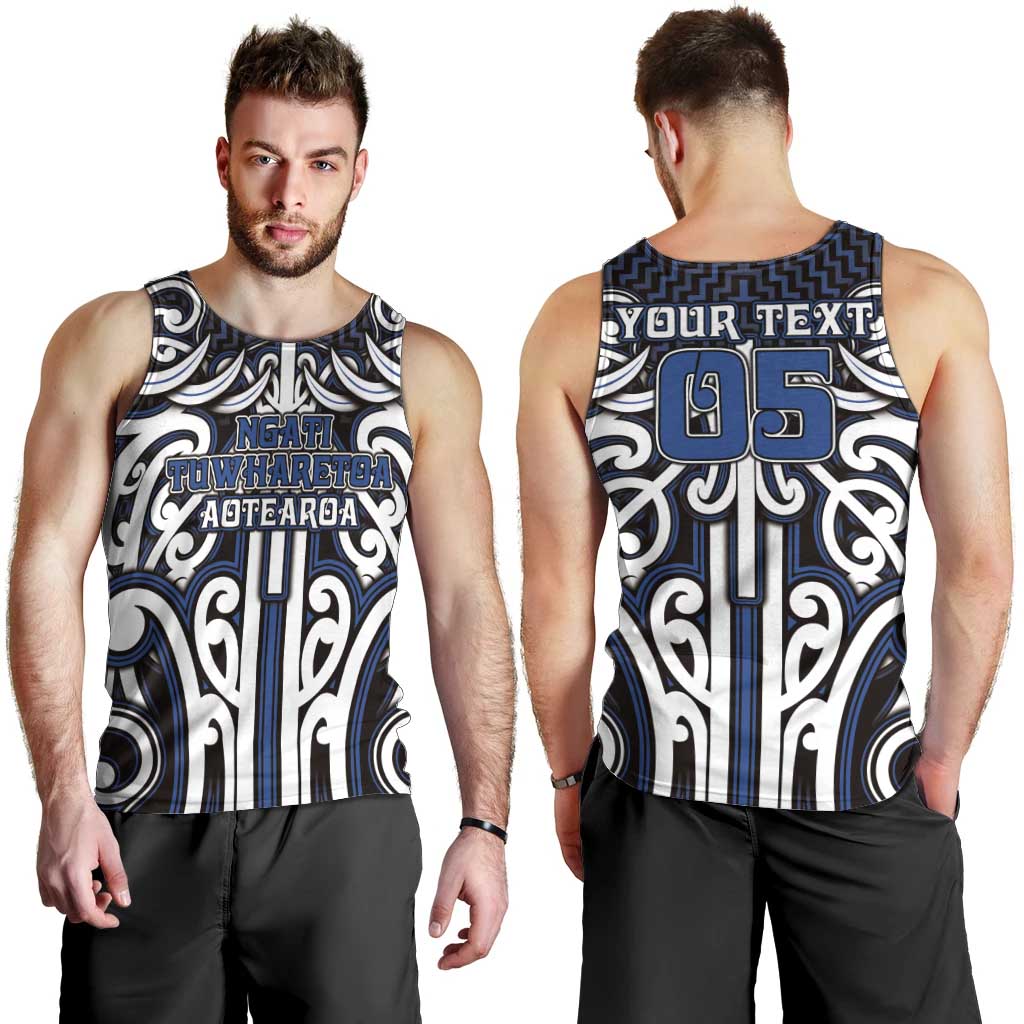 Custom Aotearoa Ngati Tuwharetoa Men Tank Top Maori Tribal Pattern Mix Poutama