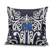 Custom Aotearoa Ngati Tuwharetoa Pillow Cover Maori Tribal Pattern Mix Poutama