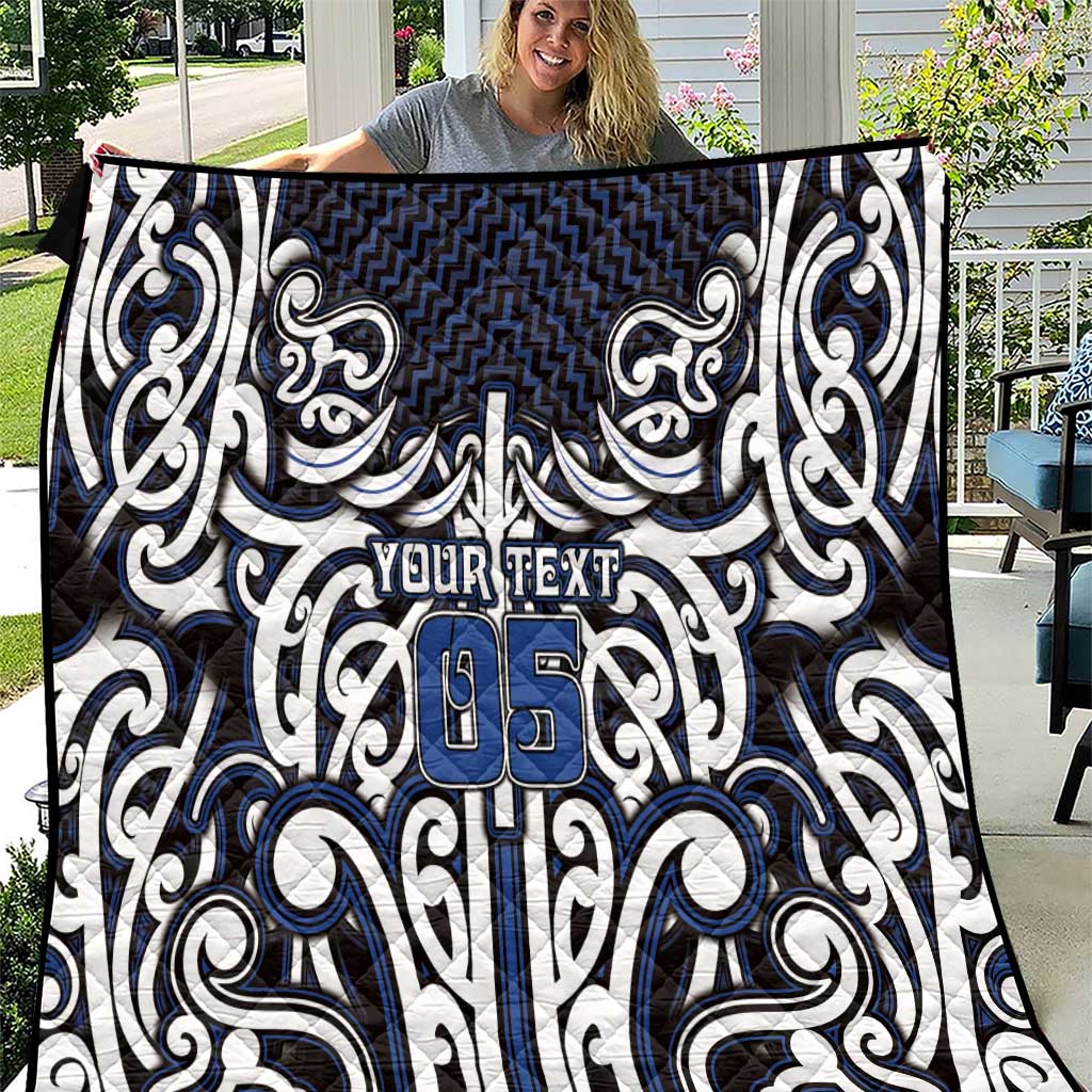 Custom Aotearoa Ngati Tuwharetoa Quilt Maori Tribal Pattern Mix Poutama