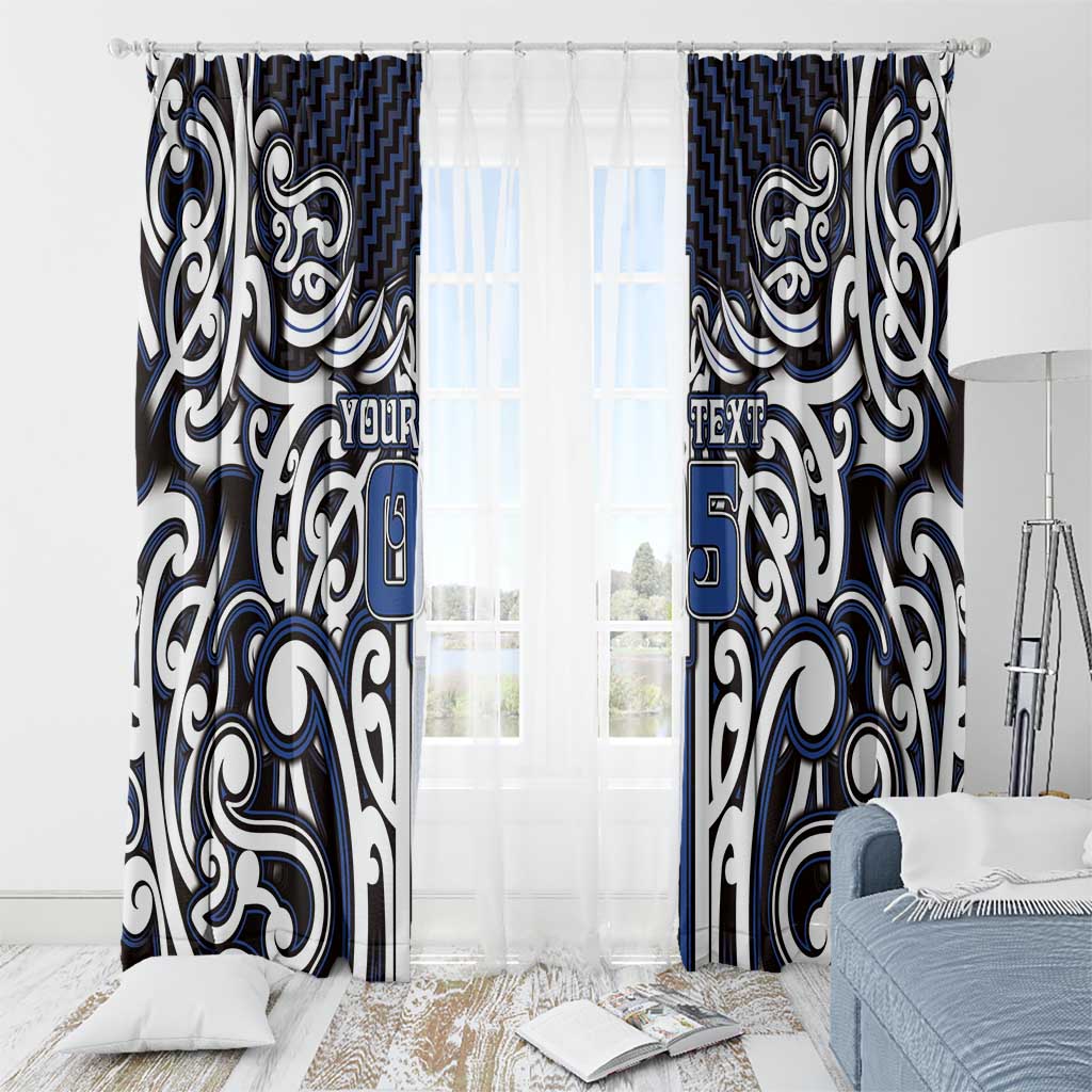 Custom Aotearoa Ngati Tuwharetoa Window Curtain Maori Tribal Pattern Mix Poutama