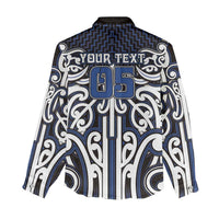 Custom Aotearoa Ngati Tuwharetoa Women Casual Shirt Maori Tribal Pattern Mix Poutama