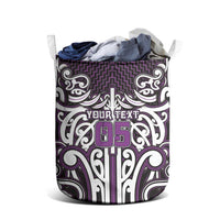Custom Aotearoa Rangitane Laundry Basket Maori Tribal Pattern Mix Poutama