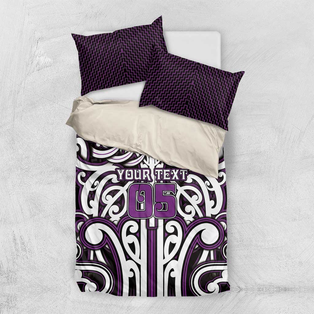 Custom Aotearoa Rangitane Bedding Set Maori Tribal Pattern Mix Poutama