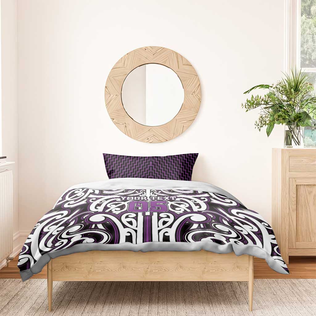 Custom Aotearoa Rangitane Bedding Set Maori Tribal Pattern Mix Poutama