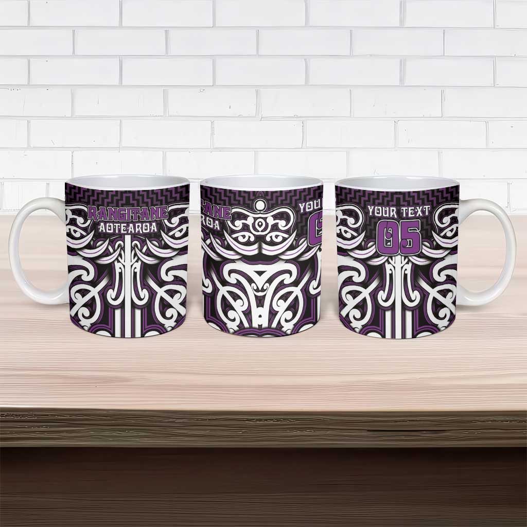 Custom Aotearoa Rangitane Ceramic Mug Maori Tribal Pattern Mix Poutama