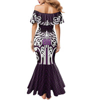 Custom Aotearoa Rangitane Family Matching Mermaid Dress and Hawaiian Shirt Maori Tribal Pattern Mix Poutama
