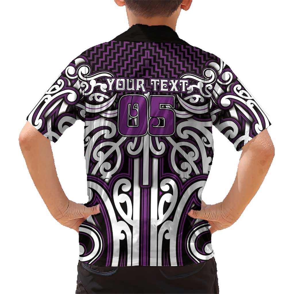 Custom Aotearoa Rangitane Family Matching Off Shoulder Maxi Dress and Hawaiian Shirt Maori Tribal Pattern Mix Poutama