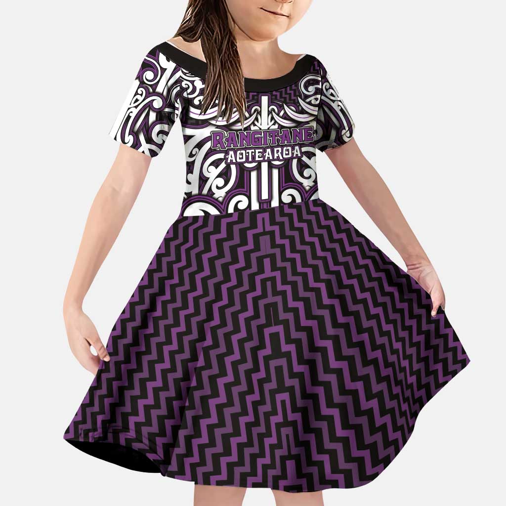 Custom Aotearoa Rangitane Family Matching Off Shoulder Maxi Dress and Hawaiian Shirt Maori Tribal Pattern Mix Poutama