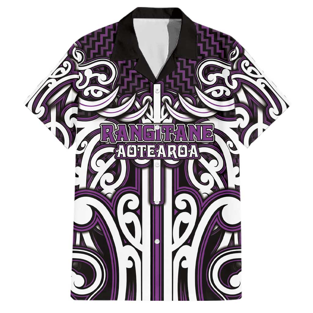Custom Aotearoa Rangitane Family Matching Off Shoulder Maxi Dress and Hawaiian Shirt Maori Tribal Pattern Mix Poutama