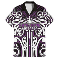 Custom Aotearoa Rangitane Family Matching Off Shoulder Maxi Dress and Hawaiian Shirt Maori Tribal Pattern Mix Poutama