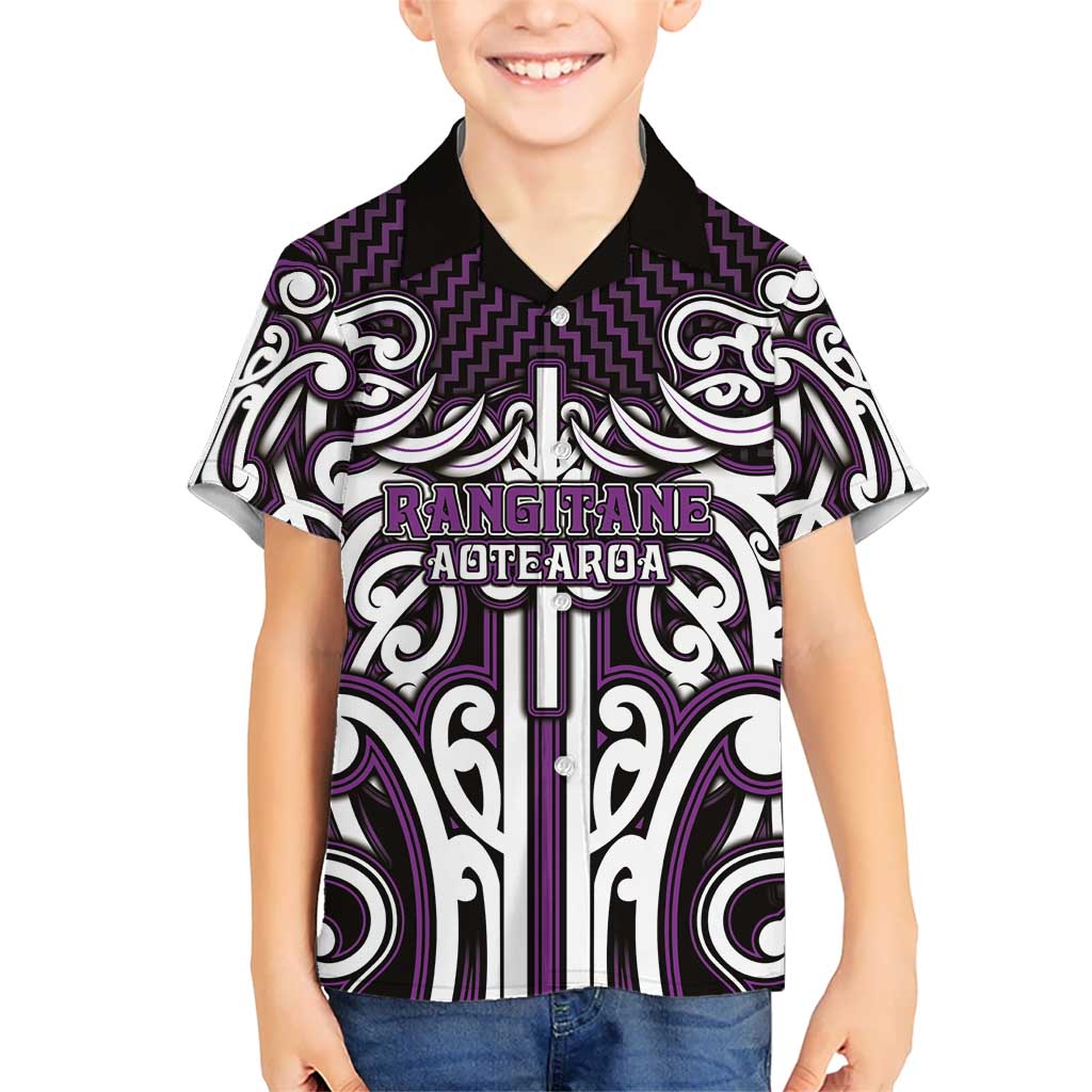 Custom Aotearoa Rangitane Family Matching Off Shoulder Maxi Dress and Hawaiian Shirt Maori Tribal Pattern Mix Poutama