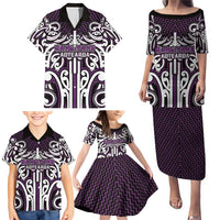 Custom Aotearoa Rangitane Family Matching Puletasi and Hawaiian Shirt Maori Tribal Pattern Mix Poutama