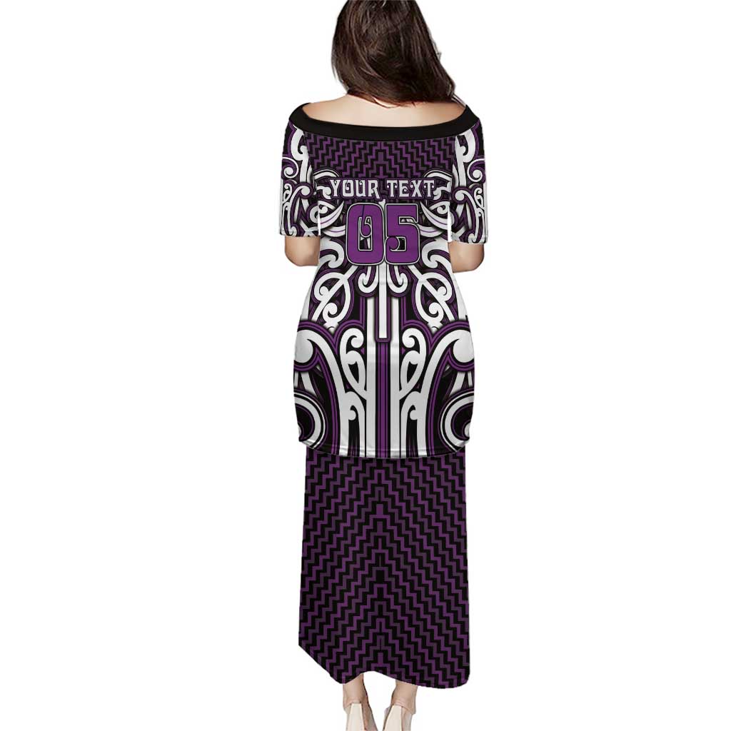 Custom Aotearoa Rangitane Family Matching Puletasi and Hawaiian Shirt Maori Tribal Pattern Mix Poutama