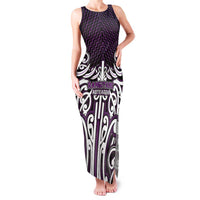Custom Aotearoa Rangitane Family Matching Tank Maxi Dress and Hawaiian Shirt Maori Tribal Pattern Mix Poutama