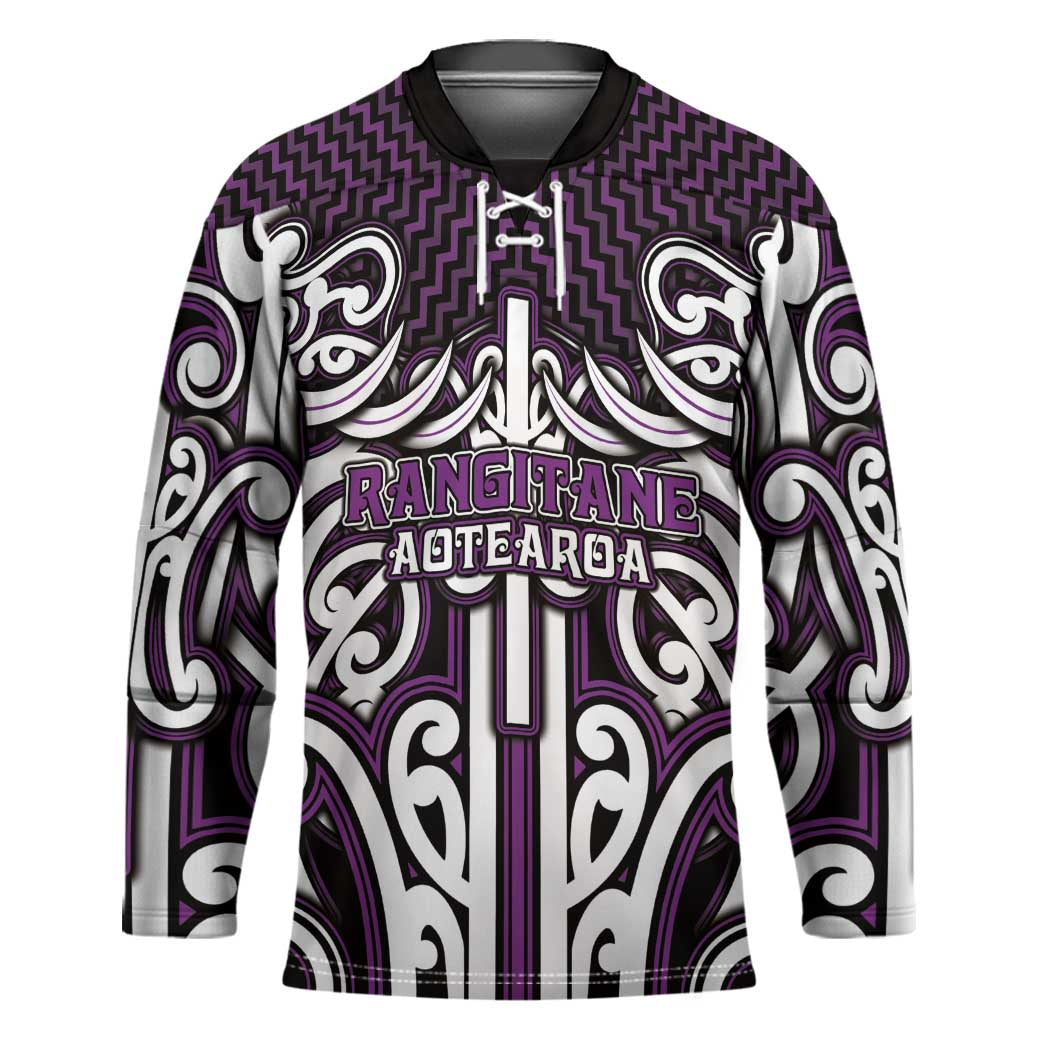 Custom Aotearoa Rangitane Hockey Jersey Maori Tribal Pattern Mix Poutama