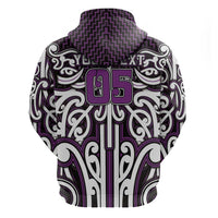 Custom Aotearoa Rangitane Hoodie Maori Tribal Pattern Mix Poutama