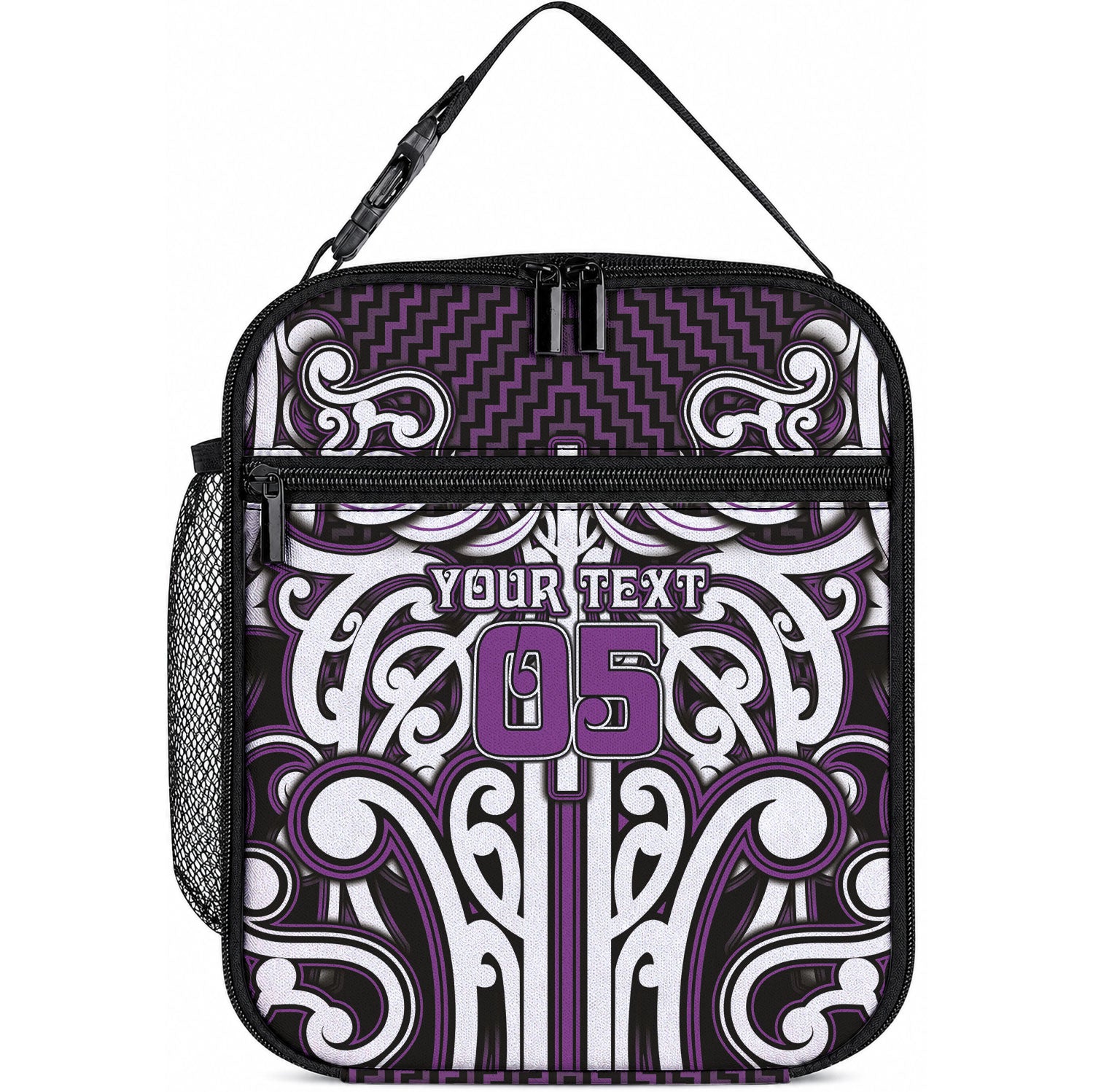 Custom Aotearoa Rangitane Lunch Bag Maori Tribal Pattern Mix Poutama