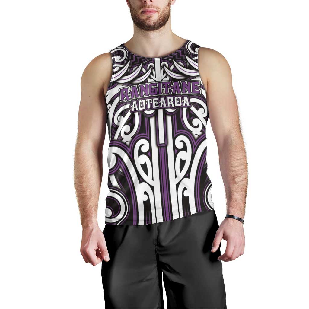 Custom Aotearoa Rangitane Men Tank Top Maori Tribal Pattern Mix Poutama