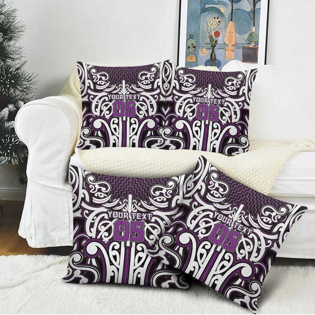 Custom Aotearoa Rangitane Pillow Cover Maori Tribal Pattern Mix Poutama