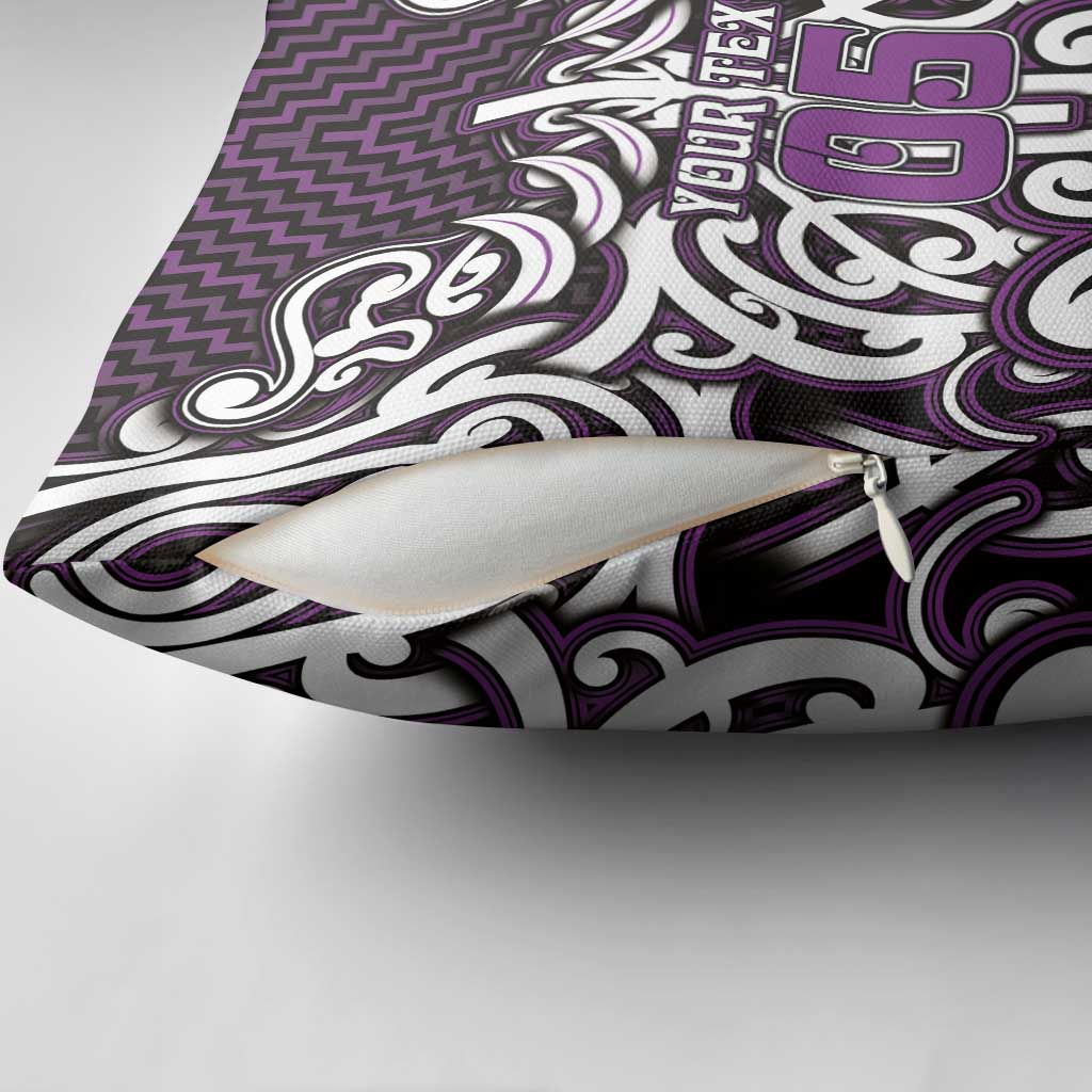 Custom Aotearoa Rangitane Pillow Cover Maori Tribal Pattern Mix Poutama