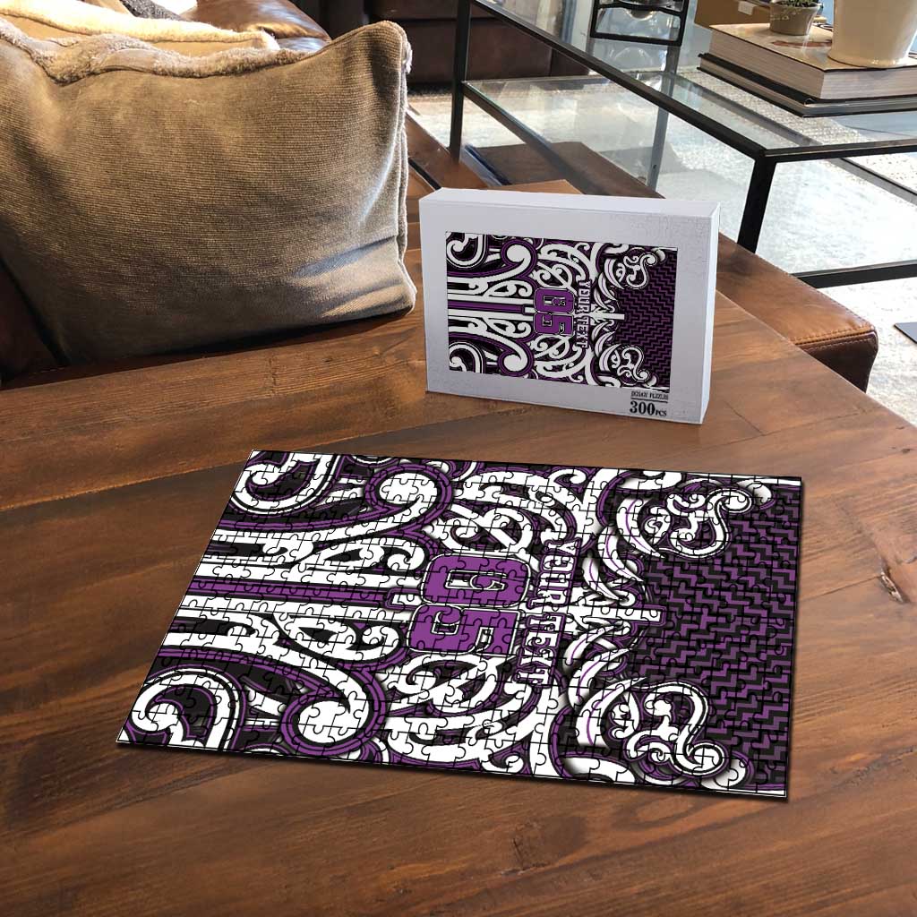 Custom Aotearoa Rangitane Puzzle Maori Tribal Pattern Mix Poutama