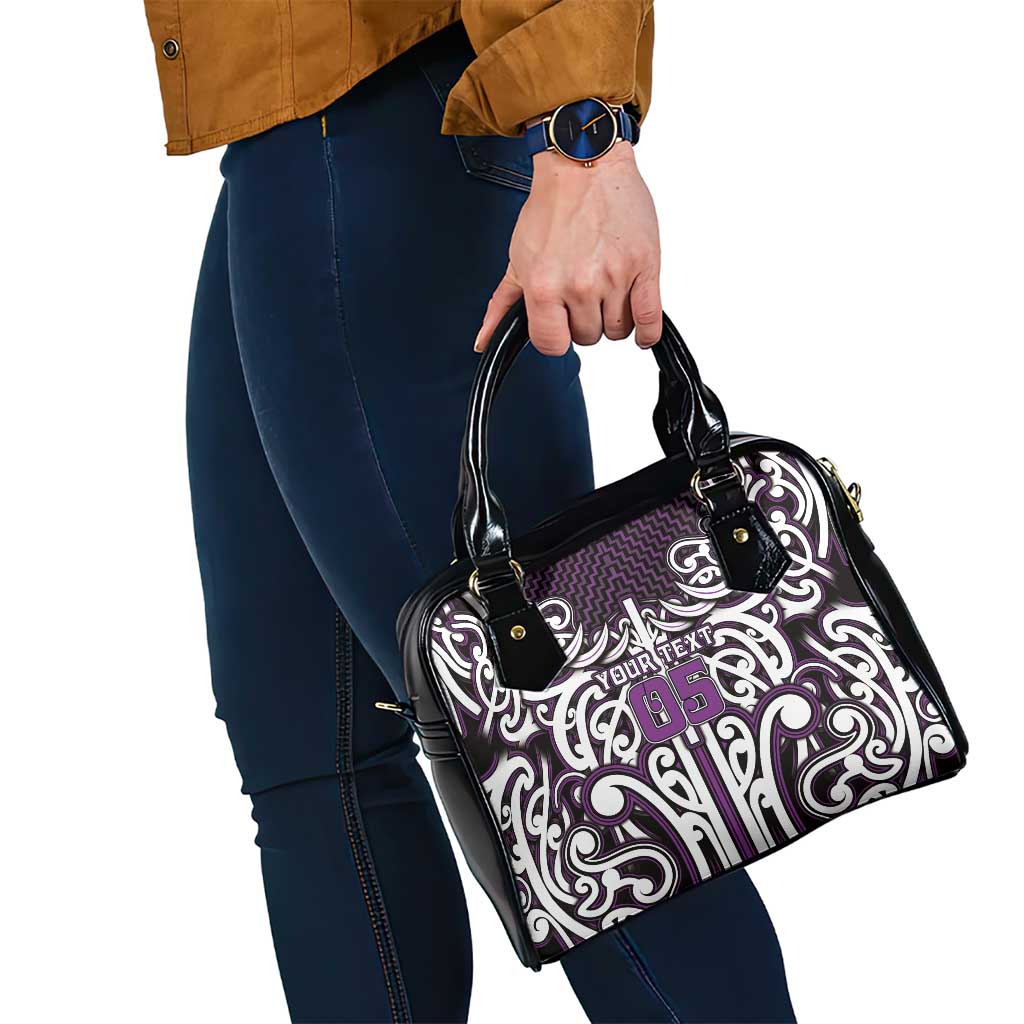 Custom Aotearoa Rangitane Shoulder Handbag Maori Tribal Pattern Mix Poutama