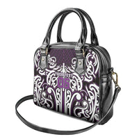 Custom Aotearoa Rangitane Shoulder Handbag Maori Tribal Pattern Mix Poutama