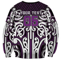 Custom Aotearoa Rangitane Sweatshirt Maori Tribal Pattern Mix Poutama