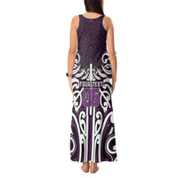 Custom Aotearoa Rangitane Tank Maxi Dress Maori Tribal Pattern Mix Poutama