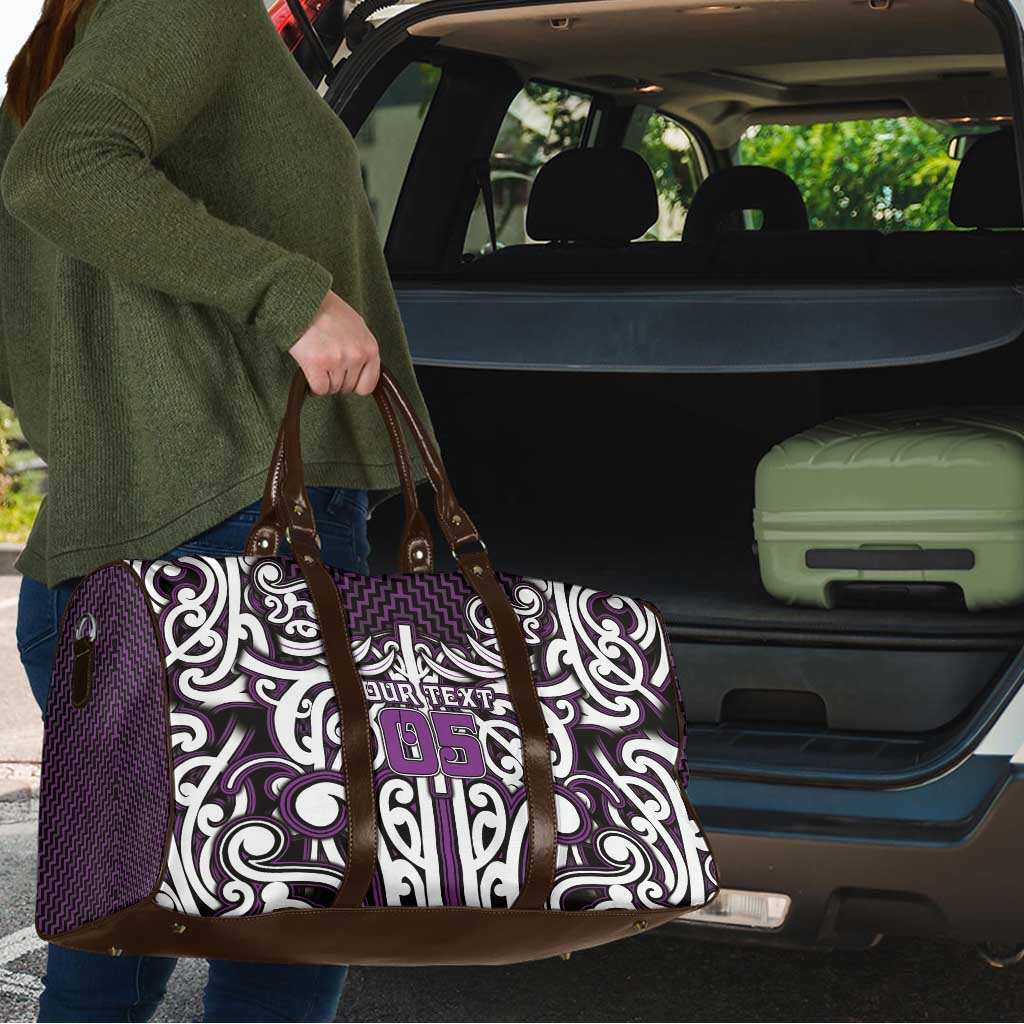 Custom Aotearoa Rangitane Travel Bag Maori Tribal Pattern Mix Poutama