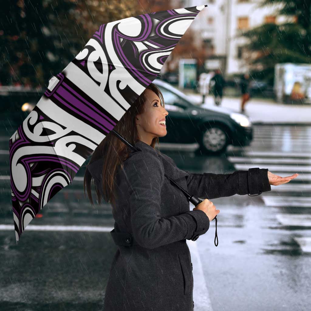Custom Aotearoa Rangitane Umbrella Maori Tribal Pattern Mix Poutama