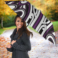 Custom Aotearoa Rangitane Umbrella Maori Tribal Pattern Mix Poutama