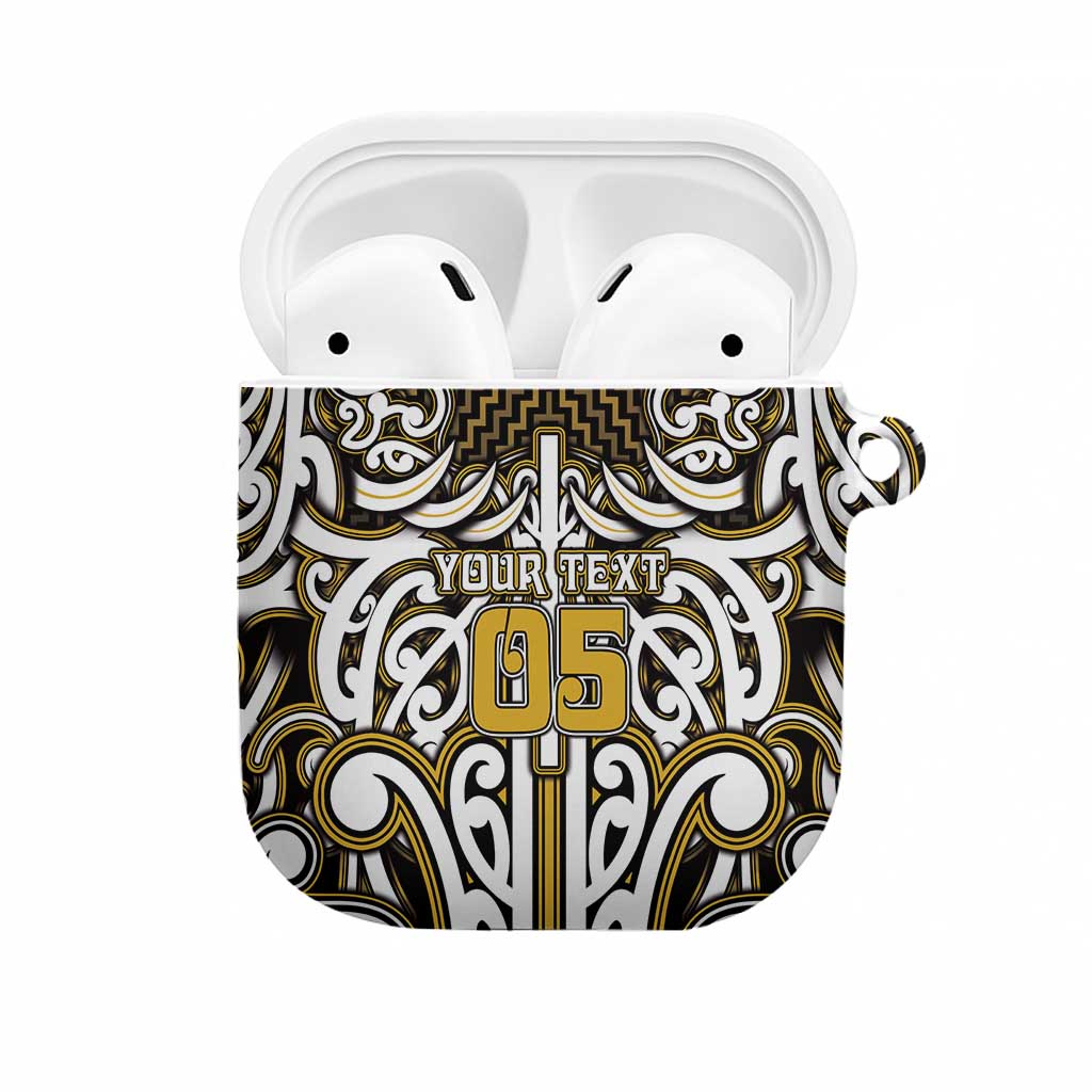 Custom Aotearoa Taranaki AirPods Case Maori Tribal Pattern Mix Poutama