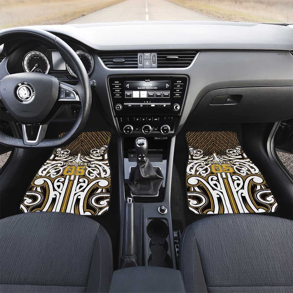Custom Aotearoa Taranaki Car Mats Maori Tribal Pattern Mix Poutama