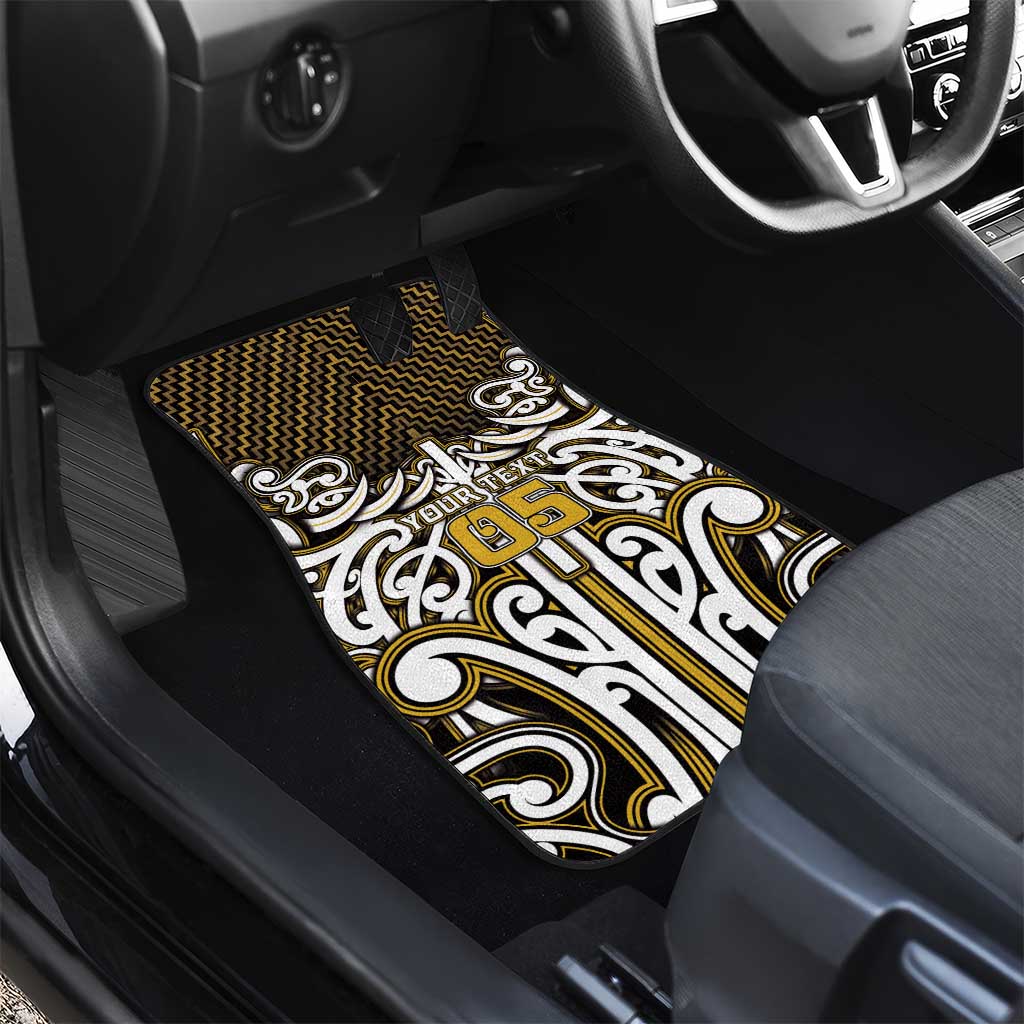 Custom Aotearoa Taranaki Car Mats Maori Tribal Pattern Mix Poutama
